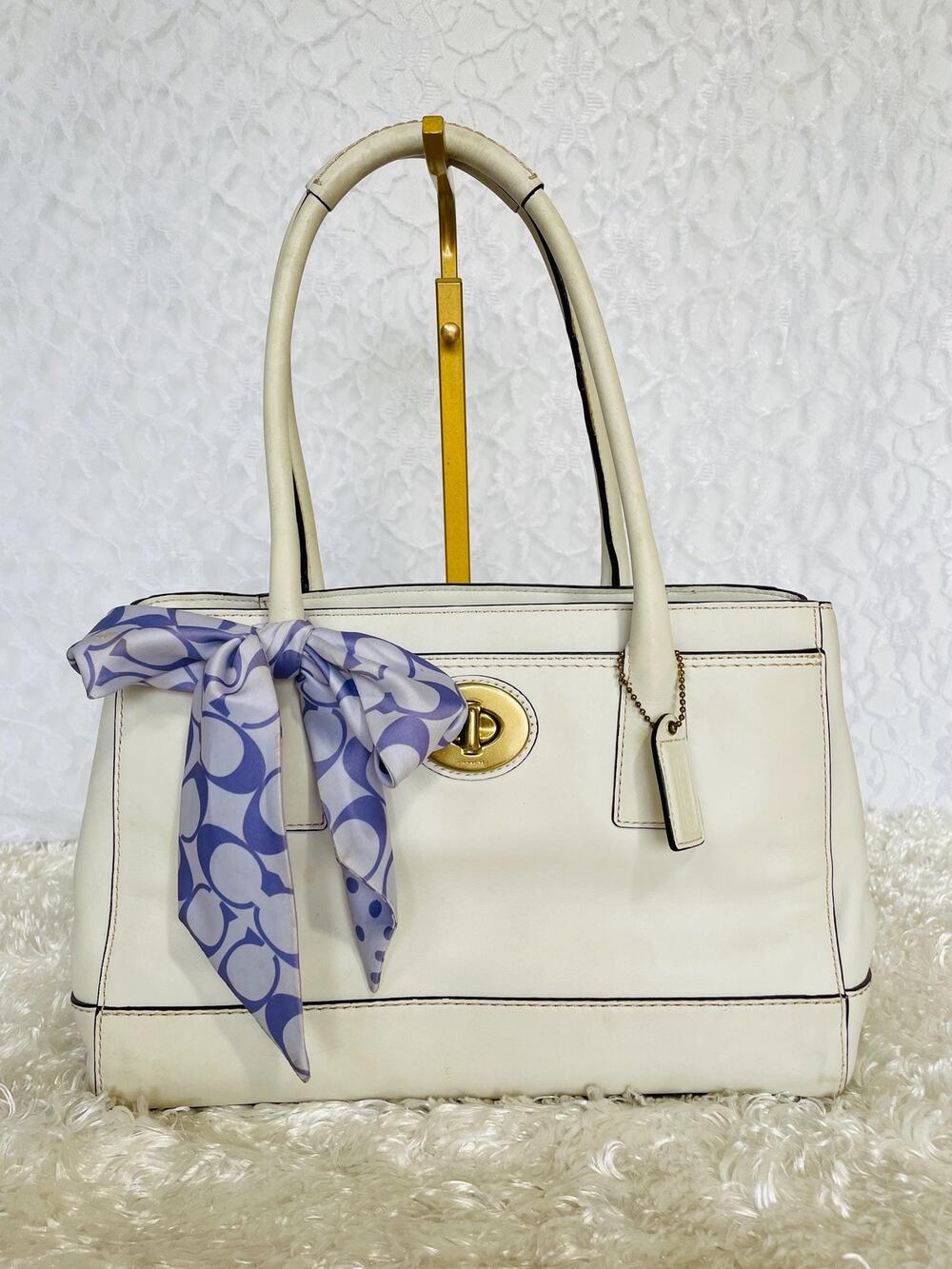 Coach Madeline white leather Shoulder Bag 11553